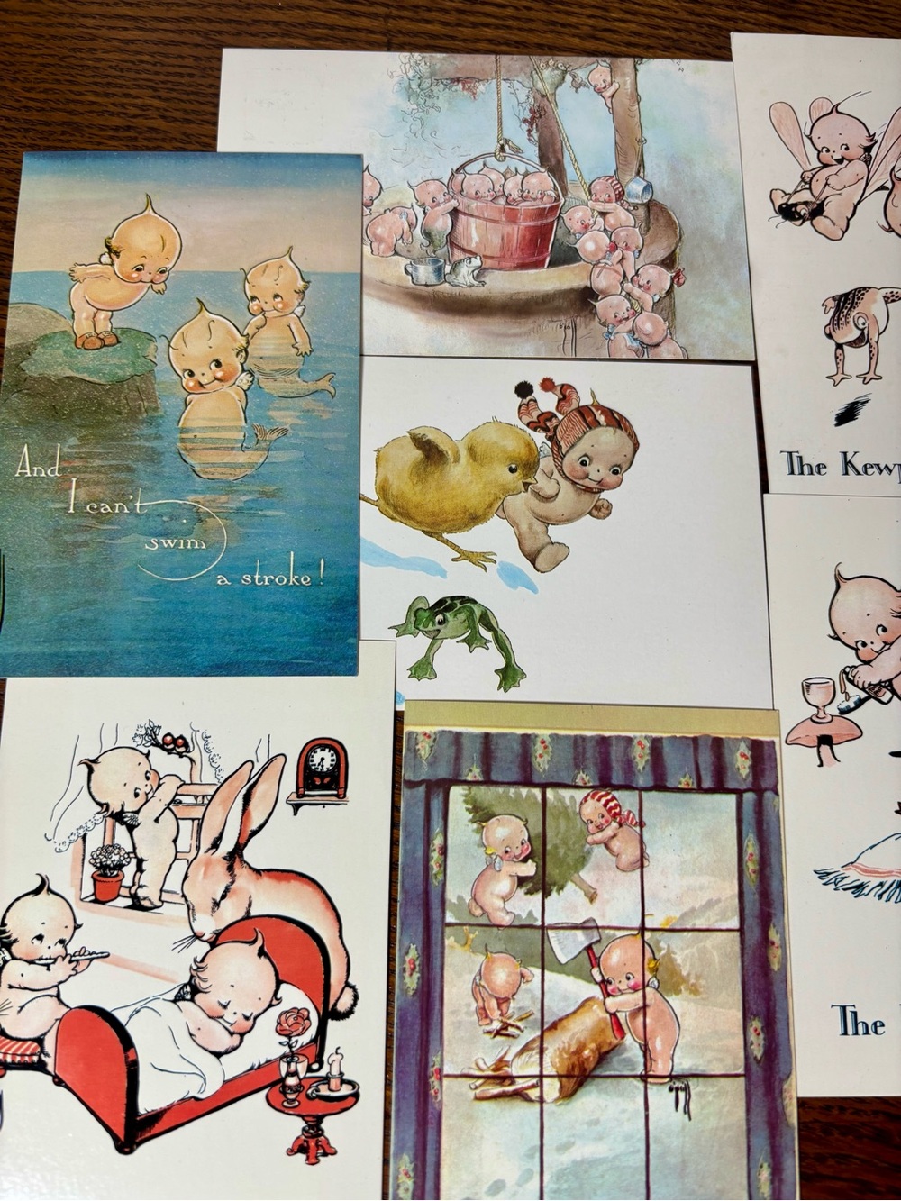 Lot of Kewpie postcards Mermaid Easter Bubbles vintage prints 9 cards total